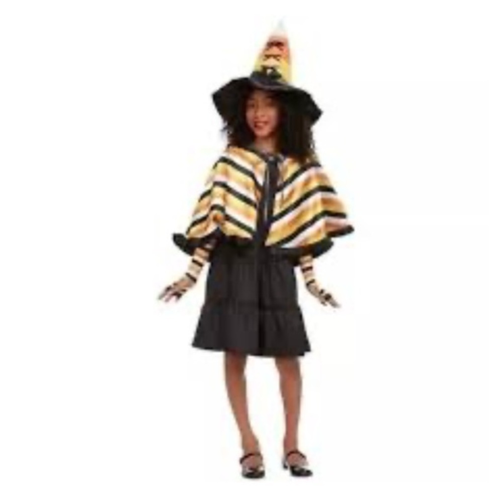 CANDY CORN WITCH girls Halloween costume kit child one size up to 14